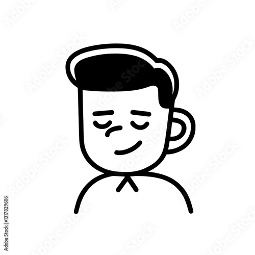 Vector illustration of a smiling person enjoying a warm beverage in a cozy setting during a relaxing afternoon moment