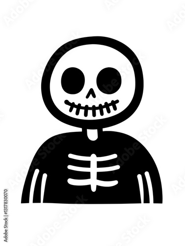 Celebrating life and death with a joyful skeleton illustration perfect for festive occasions and design projects