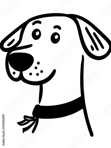 Cheerful dog in a playful illustration showcasing its personality and charm