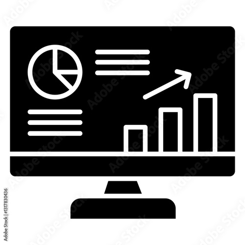 data visualization icon	 glyph