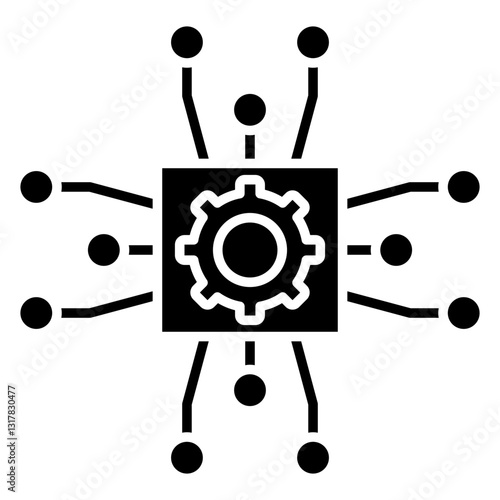 machine learning icon	 glyph