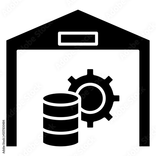 data warehousing icon glyph
