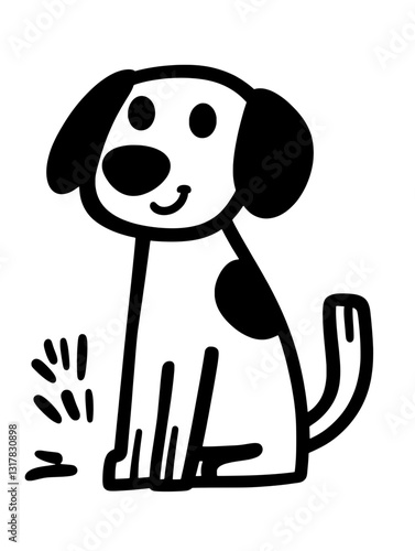 Happy playful dog with a friendly expression enjoying a sunny day in a backyard setting, capturing the joy of companionship and playfulness