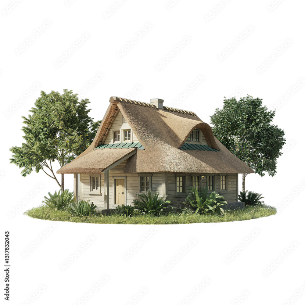 house on a white background