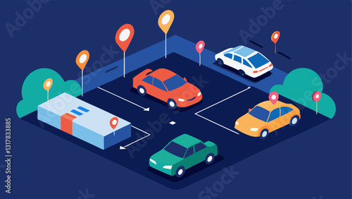 Smart Parking Solutions A digital map showing available parking spaces in realtime with cars guided by an AI app to the nearest open space to reduce congestion.