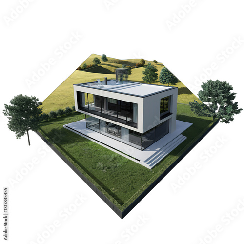 house on the grass