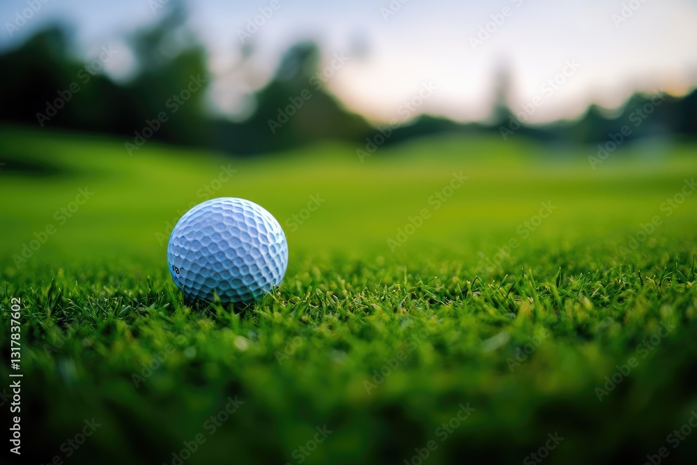 Obraz premium golfball on course
