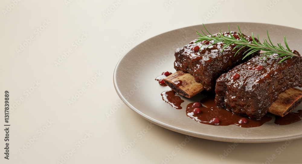 Slow-Cooked Beef Short Ribs with Red Wine Sauce