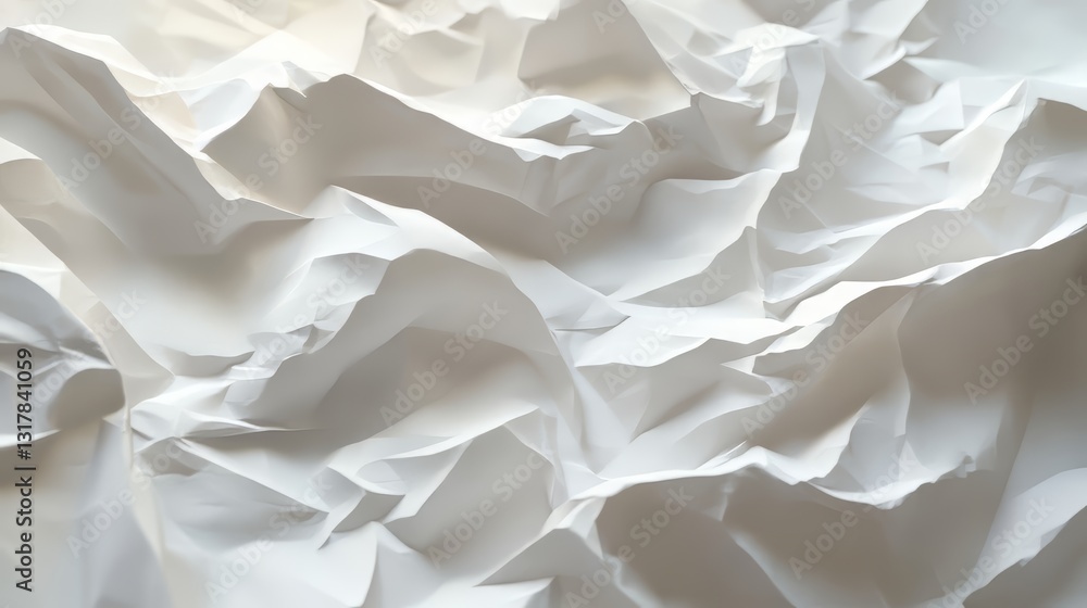 Obraz premium Crinkled White Paper