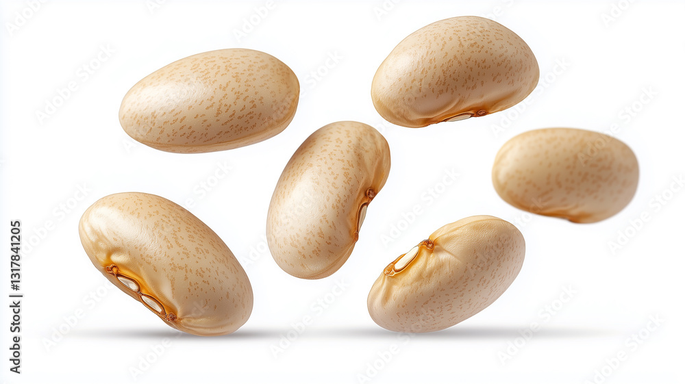 Obraz premium White Kidney Beans Isolated on White Background 