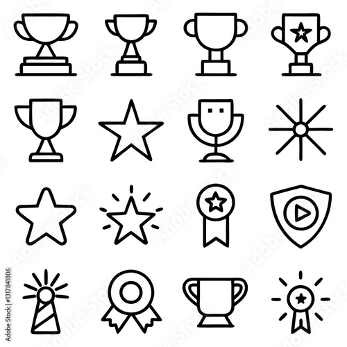 set of award icons