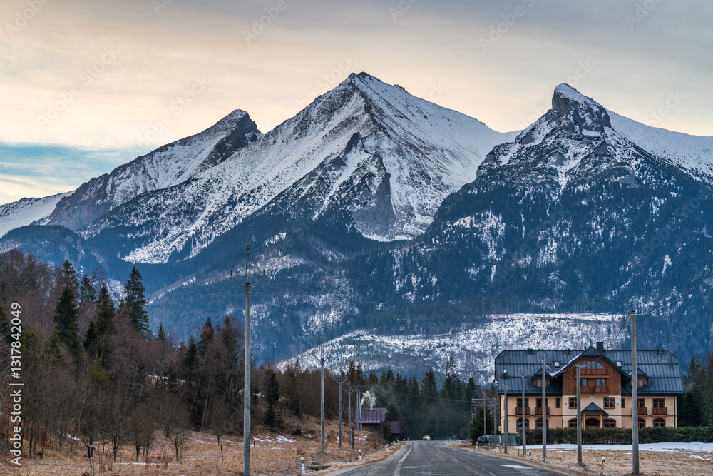 Belianske Tatras at sunrise near Polish-Slovak border