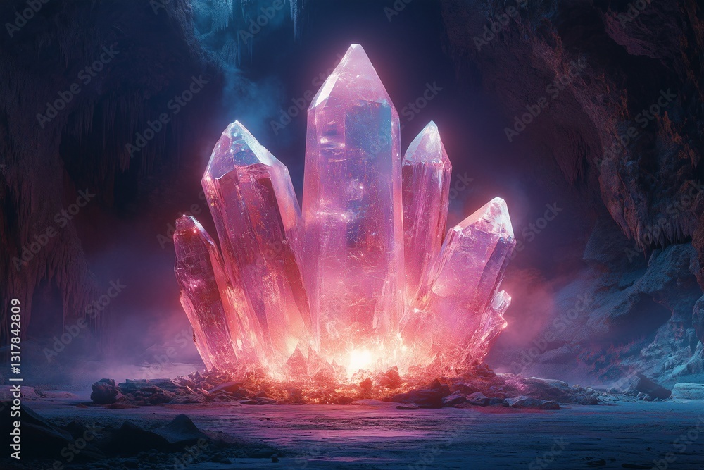 Glowing Crystal Cluster Glowing Crystal Cluster