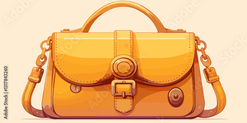 Flat style bag and accessories icons set - vector art for fashion design.