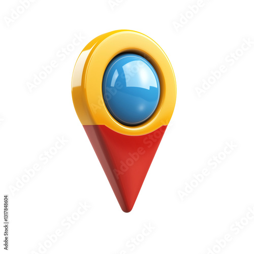 Free Download Colorful 3D Map Pointer Location Icon Design red gps art isolated on transparent background - GFXLoad