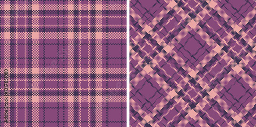 Smoky Bruise and Dusty Dusk Seamless Madras Plaid Textile Design