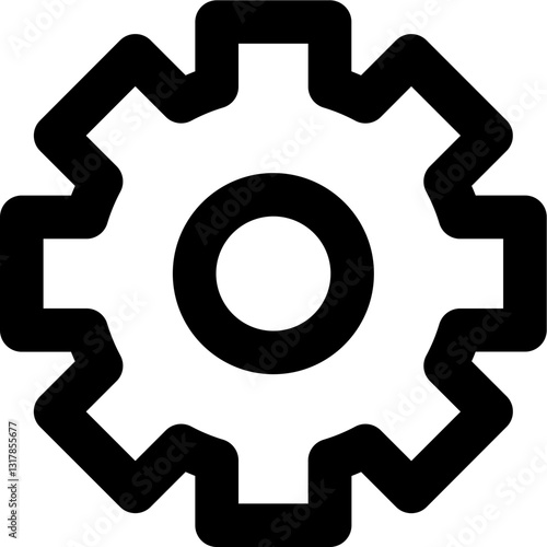 A Powerful Symbol Of Intricate Mechanics And Smooth Operation, Representing Seamless Functionality And Precision Engineering With Bold Black Lines On A Clean White Background