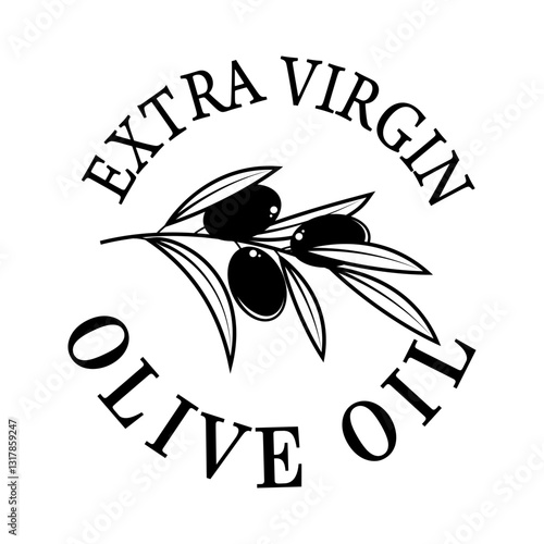 Extra virgin olive oil labels. Design element for label, emblem, brand mark, sign. Vector illustration.