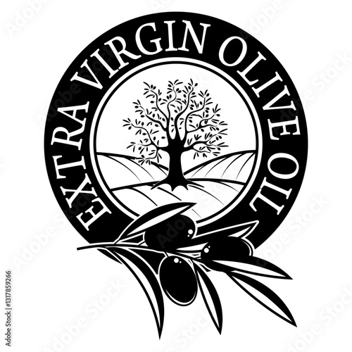 Extra virgin olive oil labels. Design element for label, emblem, brand mark, sign. Vector illustration.