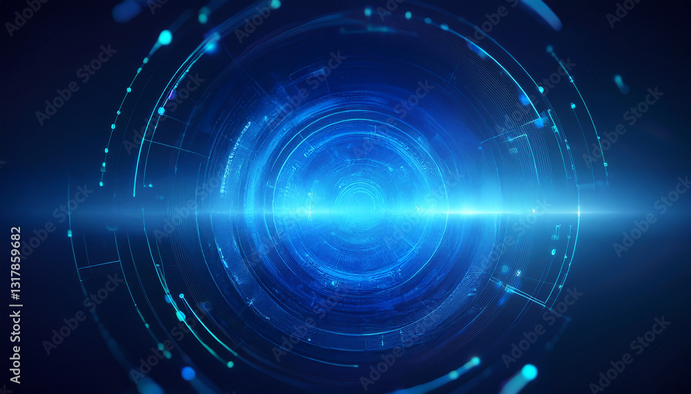 abstract technology background with a digital data concept. The scene is filled with glowing blue circles and lines, suggesting interconnectedness and data flow abstract technology background with a digital data concept. The scene is filled with glowing blue circles and lines, suggesting interconnectedness and data flow