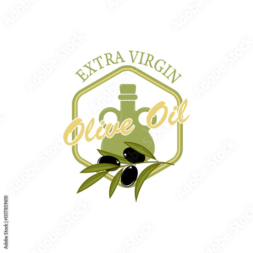 Extra virgin olive oil labels. Design element for label, emblem, brand mark, sign. Vector illustration.
