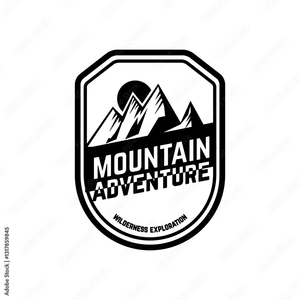 Obraz premium vintage style mountains expedition labels and badges and design elements. Vector logo,badge or label design template.