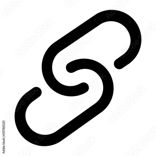 Interlinked Destinies, A Symbol Of Connection And Unity, Rendered In Bold Black Strokes Against A Pure White Background