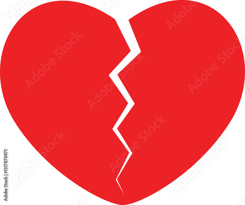 Breakup heart illustration 이별 하트 일러스트