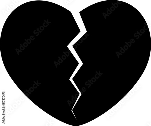 Breakup heart illustration 이별 하트 일러스트