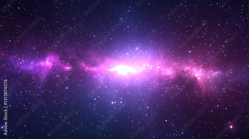 Fototapeta premium A beautiful and colorful depiction of a vibrant galaxy