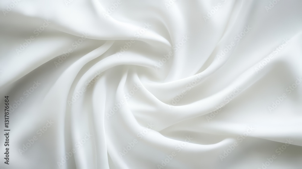 Obraz premium White fabric swirl, soft texture backdrop