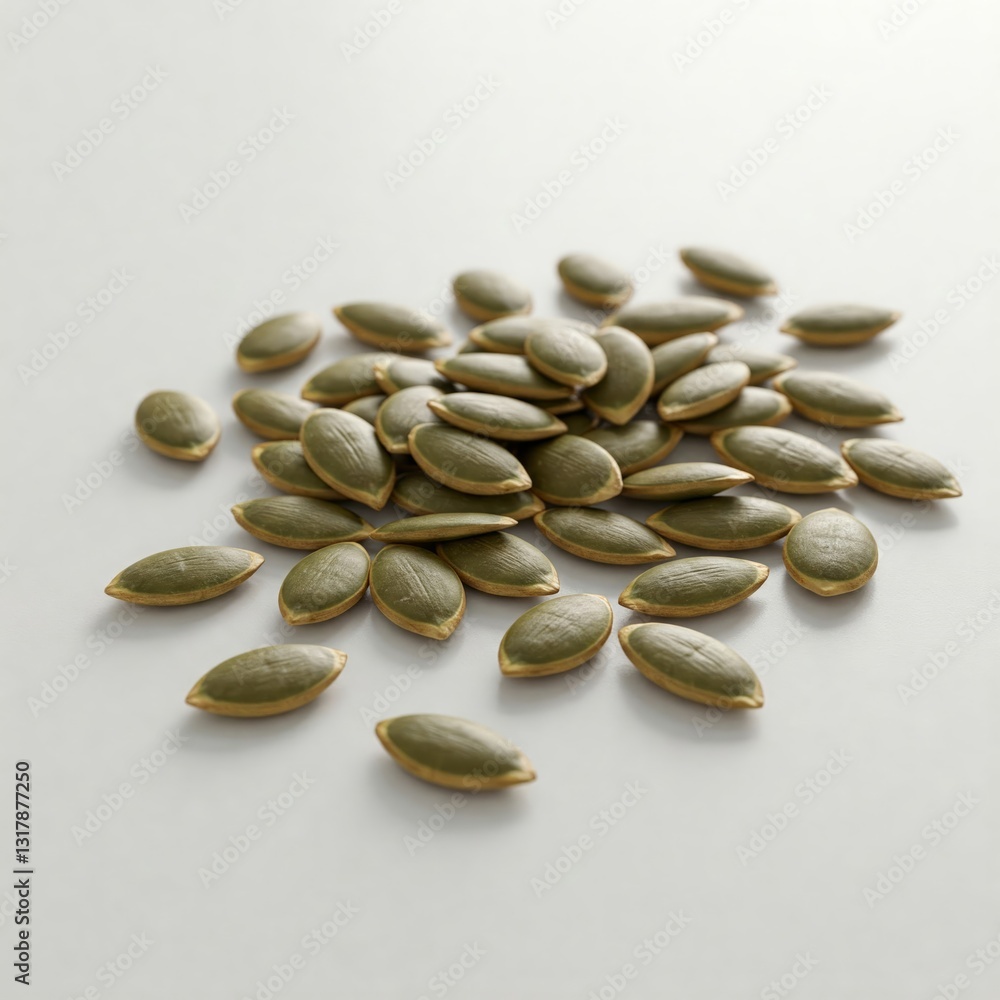 Pumpkin seeds on a white background Pumpkin seeds on a white background