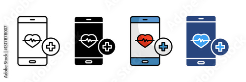 Mobile App Icon Set Multiple Style Collection