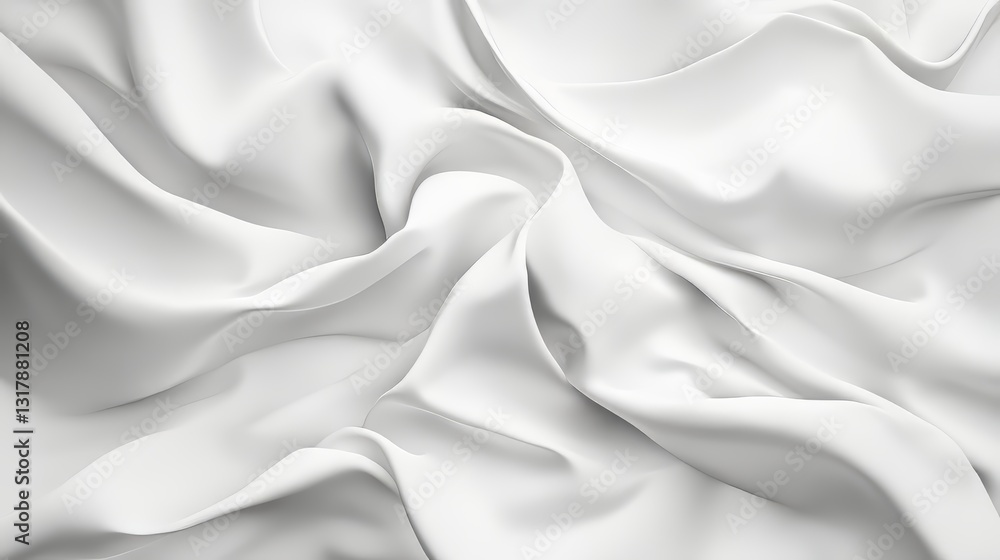 Obraz premium Abstract white flowing fabric design