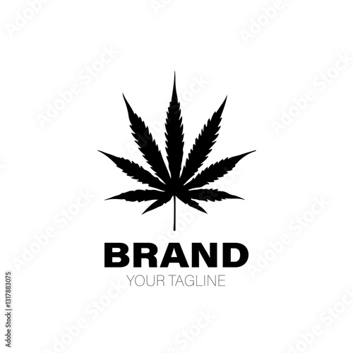 Marijuanas Logo. Marijuanas Logo Design. Marijuanas Logo Brand. Marijuanas Logo Vector Design Isolated on White Background