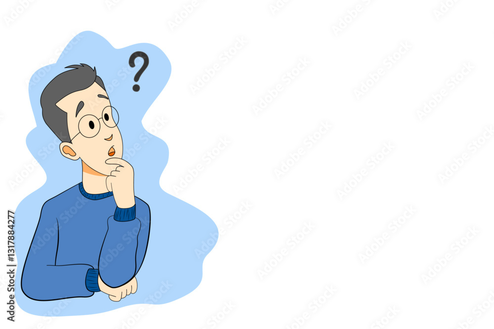 Obraz premium business man thinking about problem