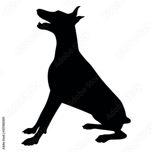 Animals dog Silhouette Vector Illustration