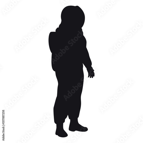 Astronaut Silhouette Vector Illustration