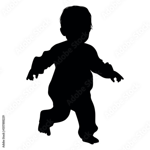 Baby Silhouette Vector Illustration