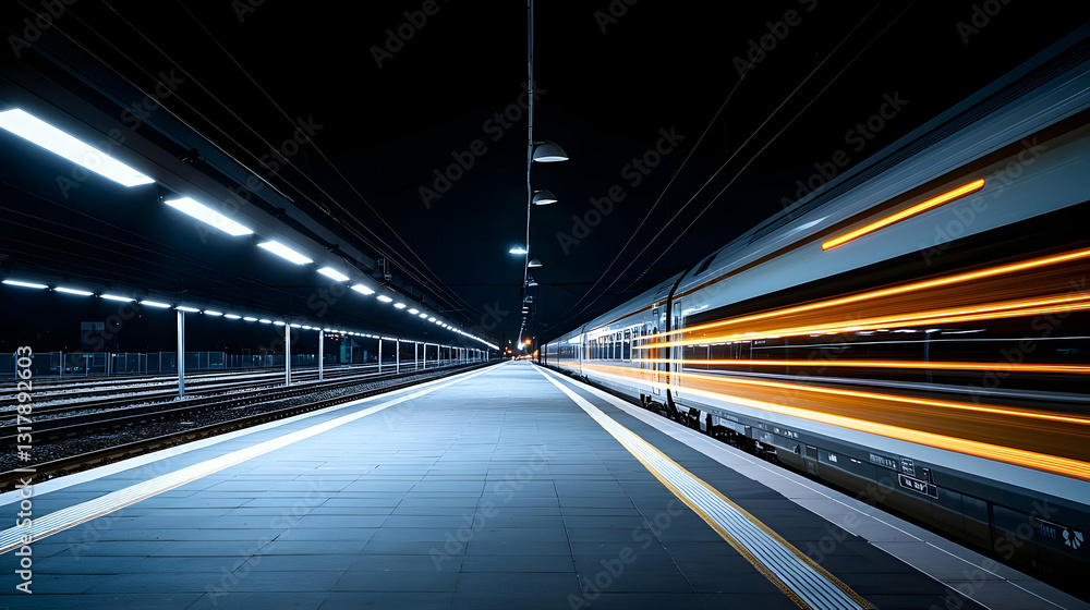 Abstract Perspective Of A Illuminated Tunnel With Motion Blur And Bright Lines Abstract Perspective Of A Illuminated Tunnel With Motion Blur And Bright Lines
