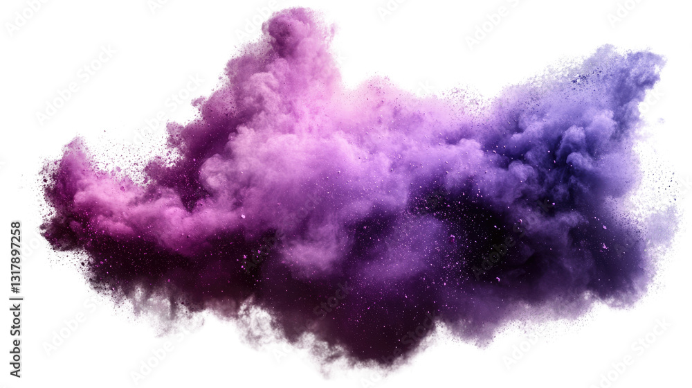 Fototapeta premium Colorful Explosion of Powder: A dynamic cloud of vibrant powder explodes with vivid hues, forming a mesmerizing display of color and motion, perfect for conveying energy and creativity.