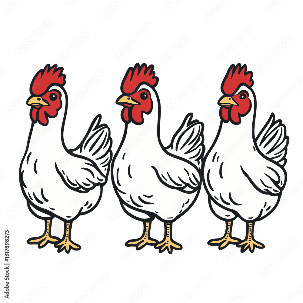 Fototapeta premium vector illustration of a rooster