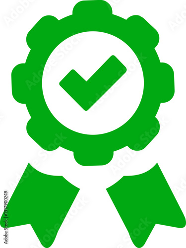 Quality badge checkmark fill icon