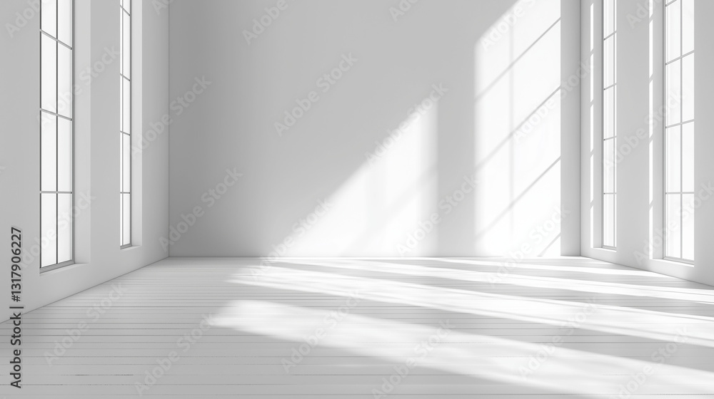 Bright Minimalist Room Mockup with Natural Light and Clean Interior Design Bright Minimalist Room Mockup with Natural Light and Clean Interior Design