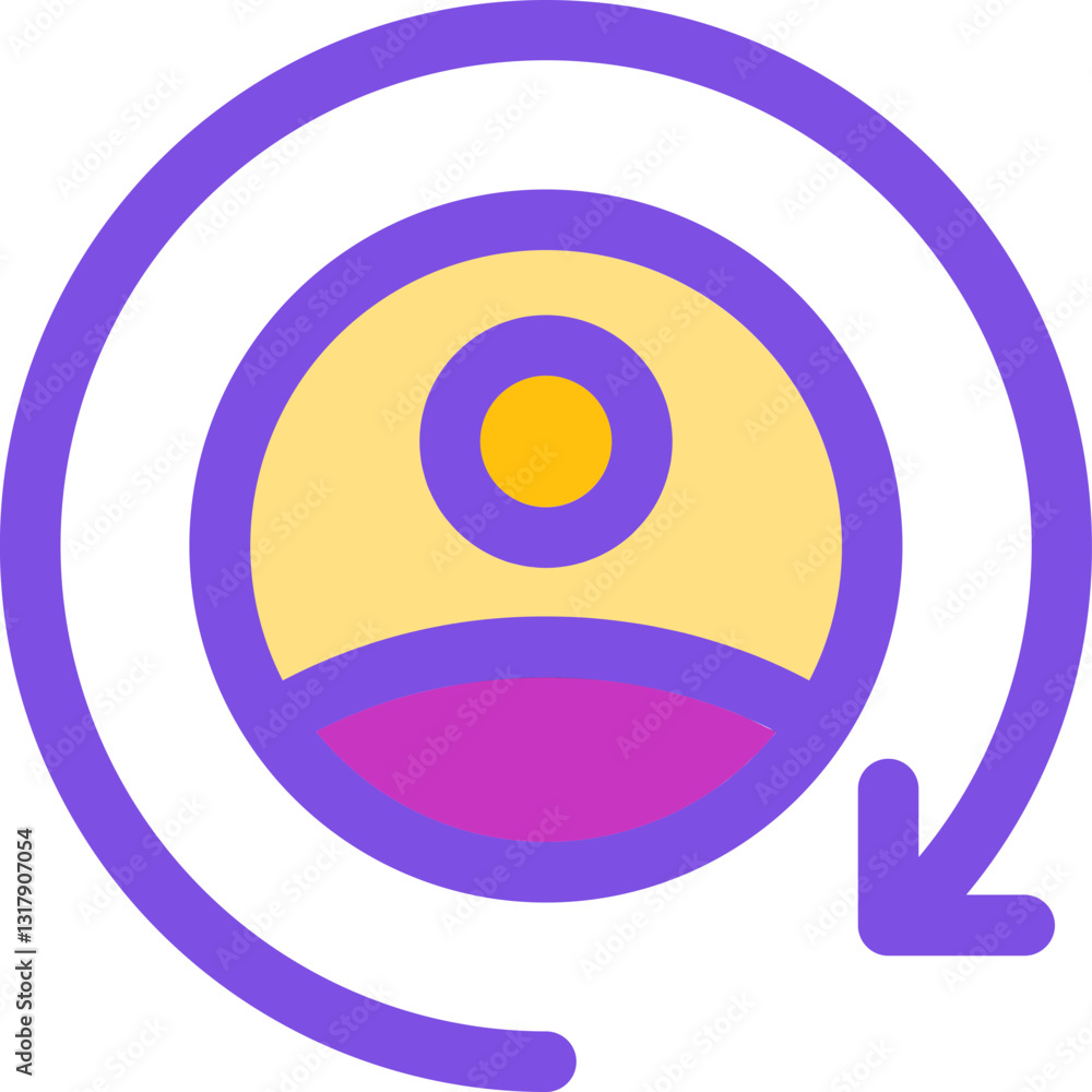 User profile rounded outline and fill icon User profile rounded outline and fill icon