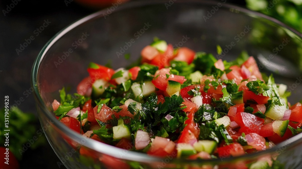 Fresh Vibrant Salad in a Large Bowl Fresh Vibrant Salad in a Large Bowl