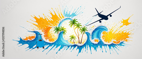 tropical vacation concept w...