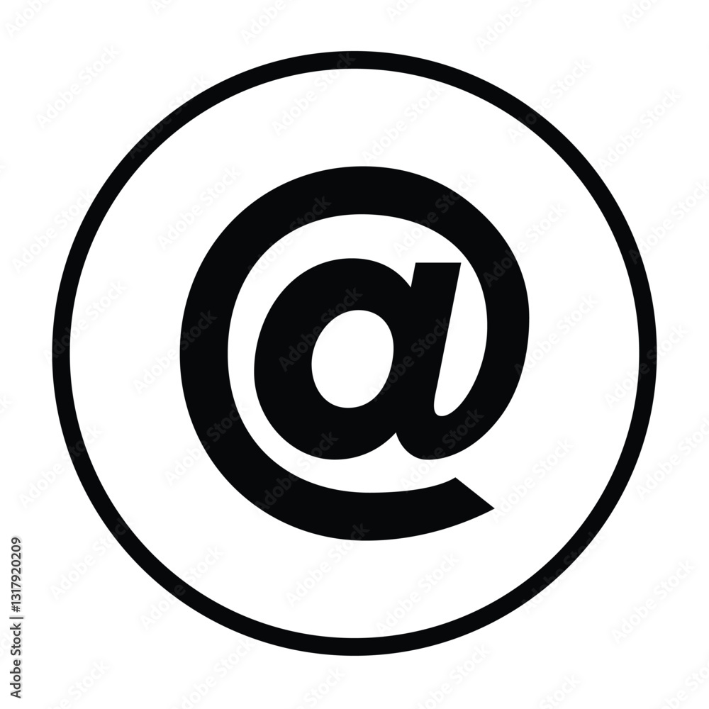 At Symbol Icon Vector Design for Email, Mention, and Tag Graphics At Symbol Icon Vector Design for Email, Mention, and Tag Graphics