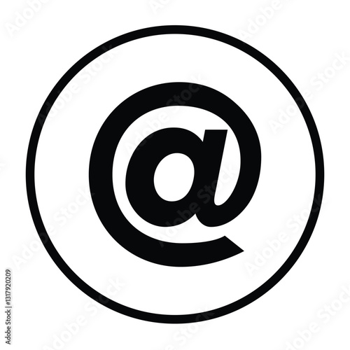 At Symbol Icon  Vector Design for Email, Mention, and Tag Graphics