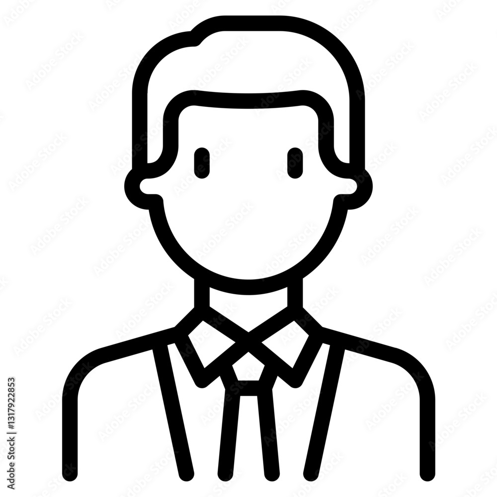 Minimalist Line Art Businessman Icon Minimalist Line Art Businessman Icon